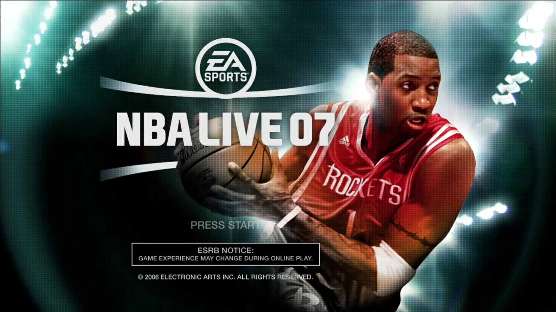 NBA Live 07 title screen for Xbox 360